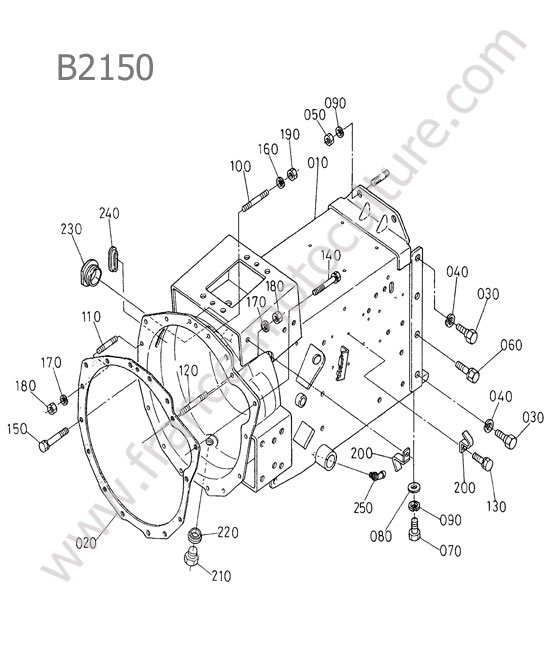 Carter embrayage KUBOTA B2150