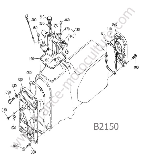 Couvercle carter KUBOTA B2150