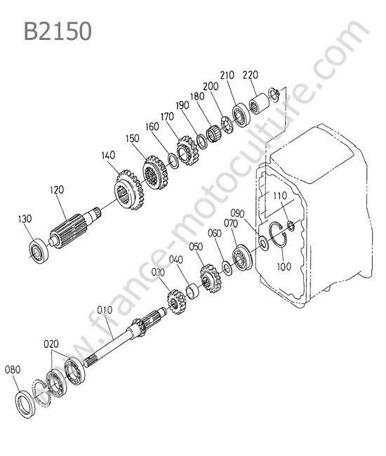 Arbre 1 et 2  KUBOTA B2150