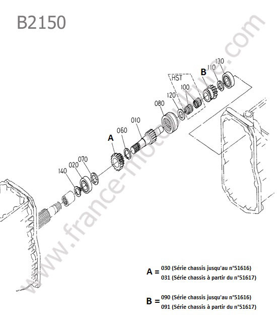 Arbre 3  KUBOTA B2150