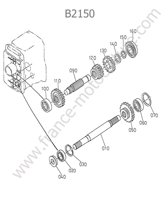 Arbre 6 / entrainement avant KUBOTA B2150