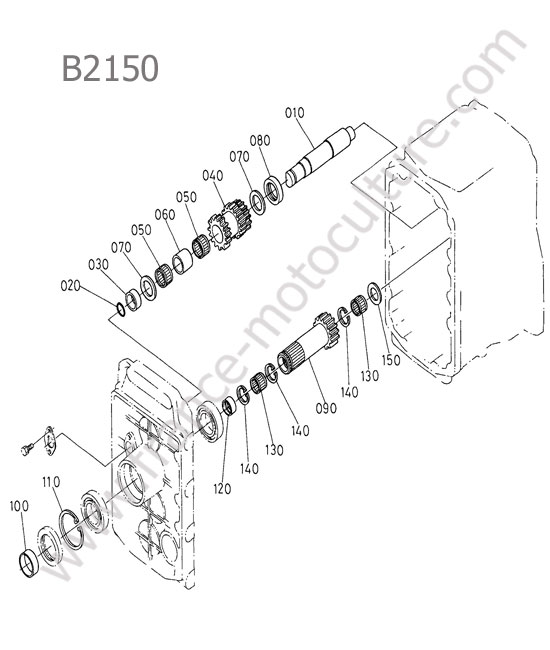 Arbre marche arriere KUBOTA B2150