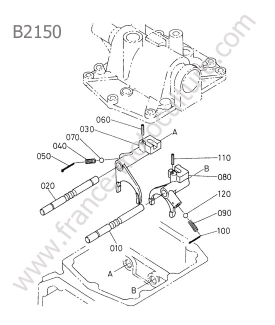 Fourchette changement vitesse KUBOTA B2150