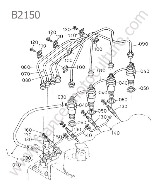 Porte-injecteur KUBOTA B2150