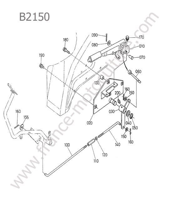 Frein stationnement KUBOTA B2150