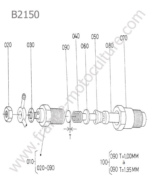 Injecteurs - tuyauteries : KUBOTA - B2150