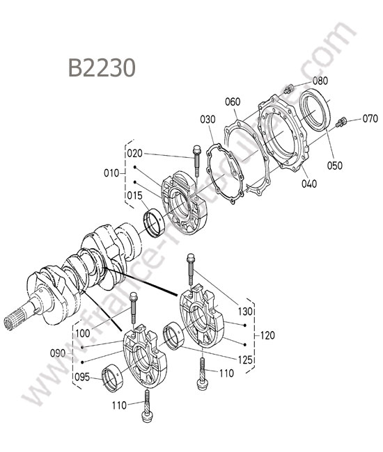 Paliers vilebrequin KUBOTA B2230