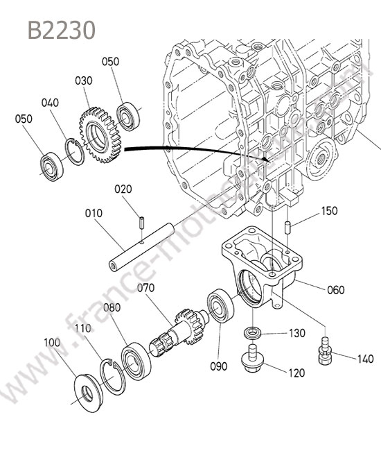 Prise de force ventrale KUBOTA B2230