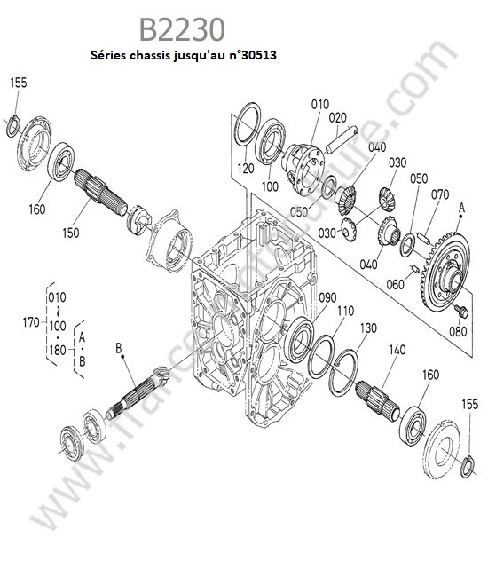 Differentiel arriere - series avant 30513 KUBOTA B2230