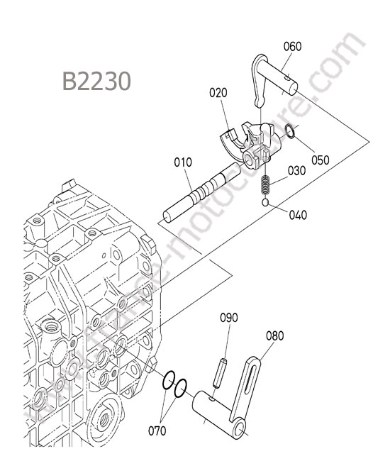 Fourchette changement gamme KUBOTA B2230