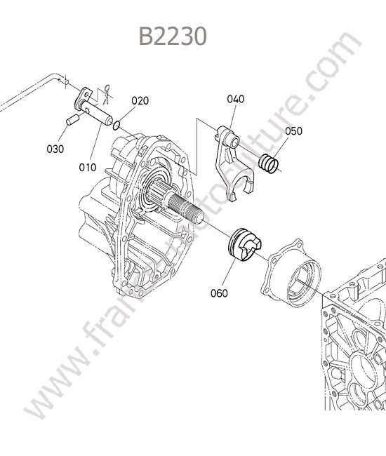 Fourchette blocage differentiel KUBOTA B2230