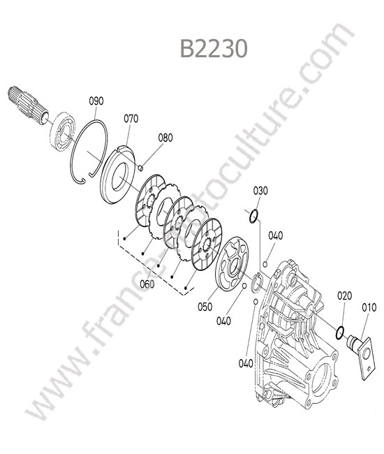 Frein gauche KUBOTA B2230