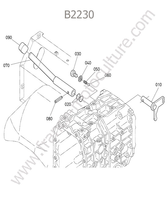 Levier transmission roues avant KUBOTA B2230