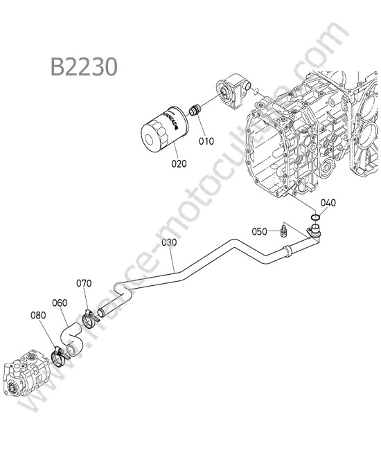 Circuit aspiration KUBOTA B2230