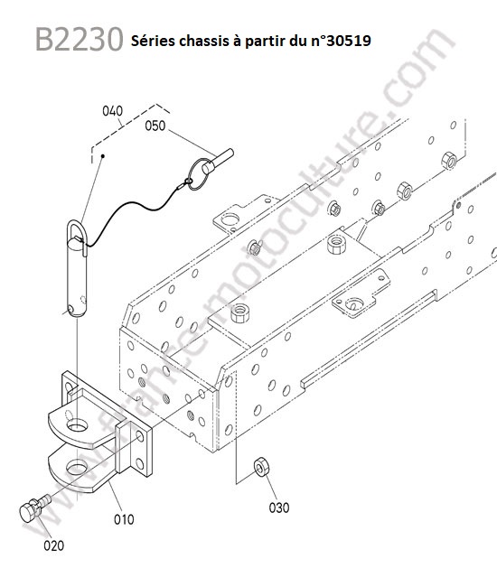 Attelage avant - series apres 30519 KUBOTA B2230