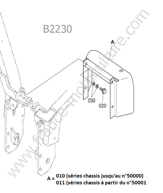 Protection prise force KUBOTA B2230