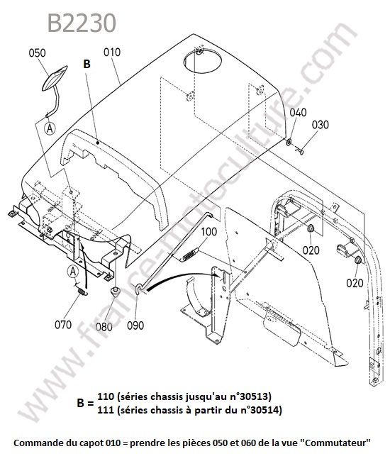 Capot KUBOTA B2230