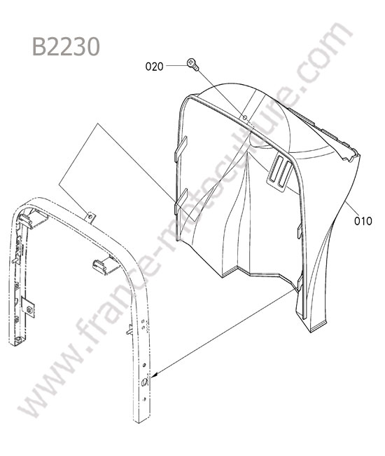 Carter tableau bord KUBOTA B2230