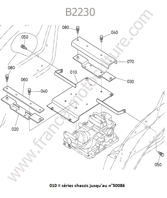 Support siege KUBOTA B2230