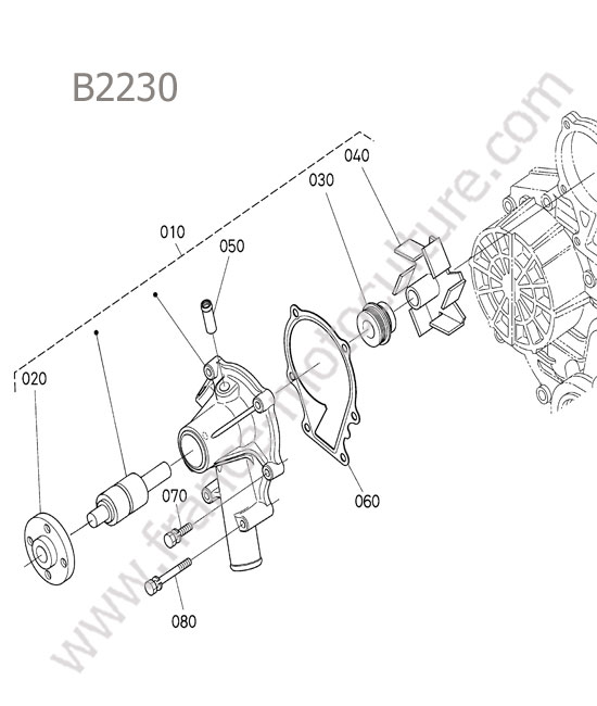 Pompe eau KUBOTA B2230
