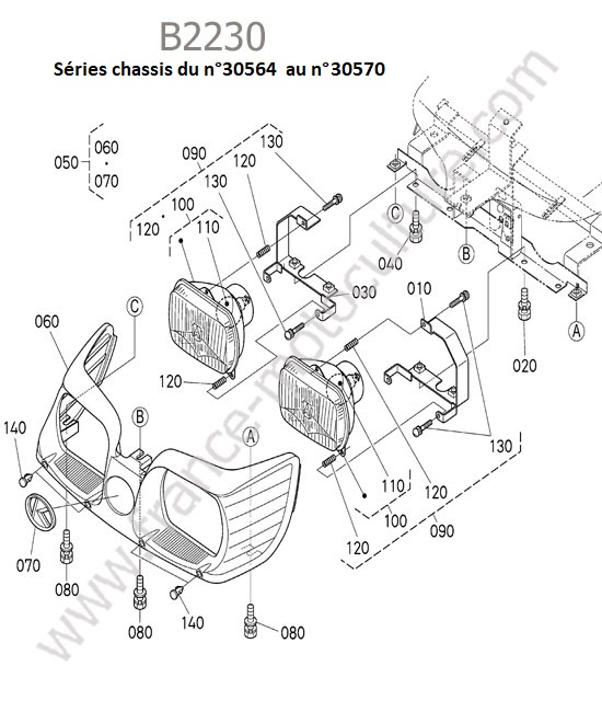 Phare - series 30564 a 30570 KUBOTA B2230