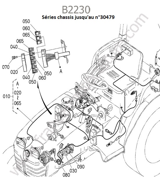 Faisceau - series avant 30479 KUBOTA B2230
