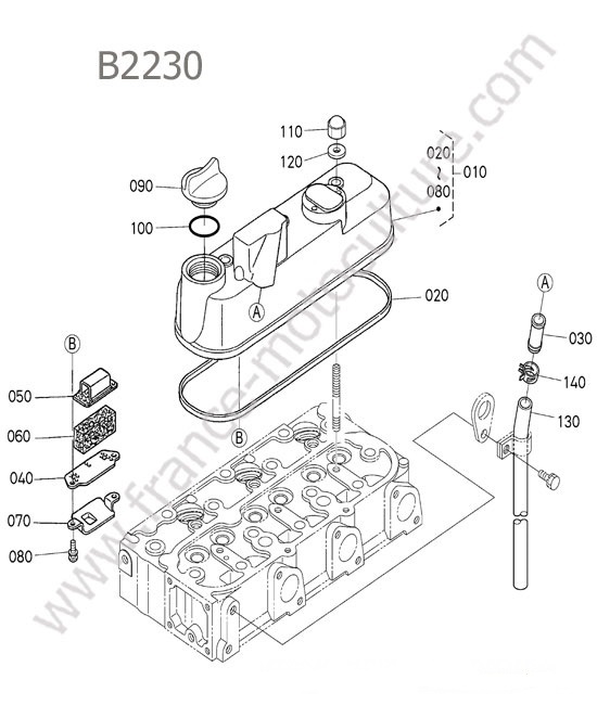 Couvre culasse KUBOTA B2230