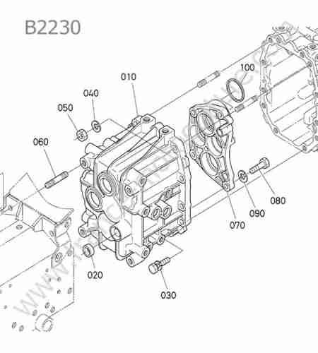 KUBOTA - B2230 : Couvercle carter transmission