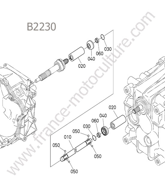 Arbre transmission KUBOTA B2230