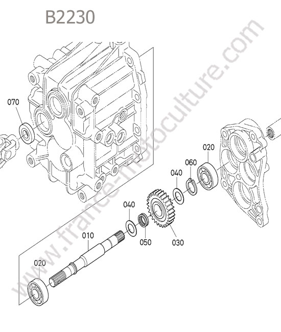 Arbre marche arriere 1 KUBOTA B2230