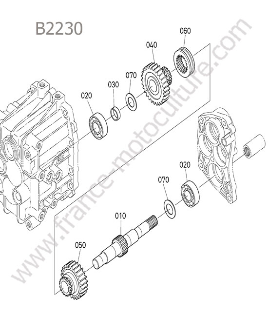 Arbre inverseur KUBOTA B2230