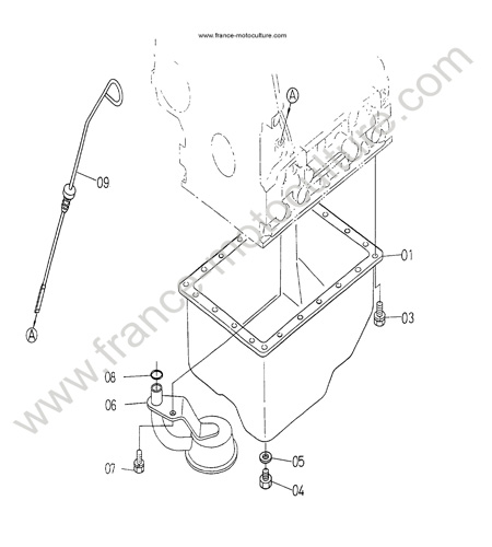 Carter huile KUBOTA B2400