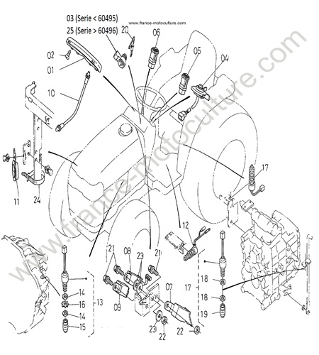 Composants electrique KUBOTA B2400