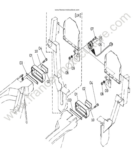 Prise remorque KUBOTA B2400