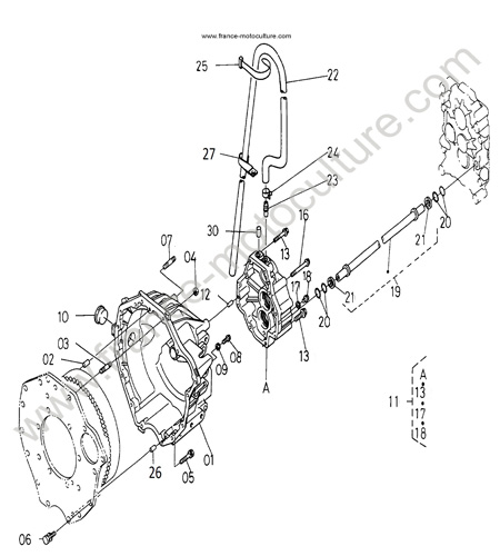 Carter embrayage KUBOTA B2400
