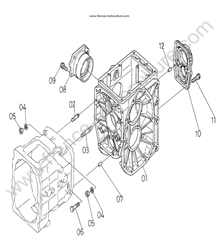 Carter differentiel KUBOTA B2400