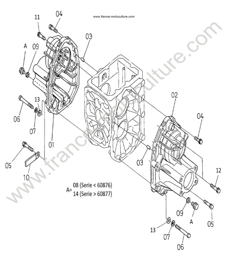 Carter pont AR KUBOTA B2400