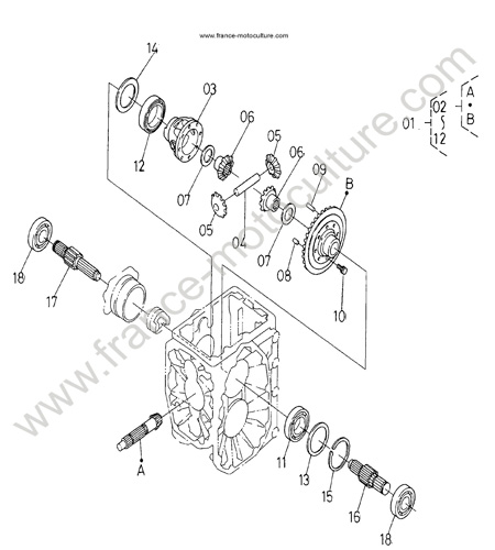 Differentiel AR KUBOTA B2400
