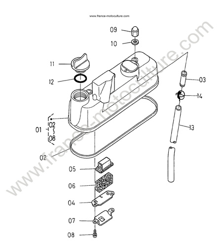 Couvre culasse KUBOTA B2400