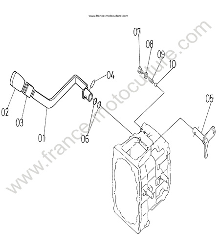 Levier roues AV KUBOTA B2400