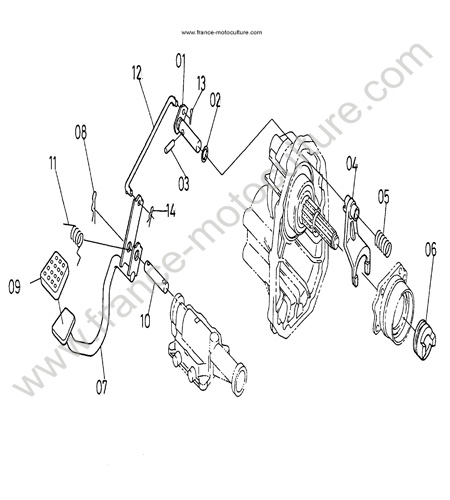 Verrouillage differentiel KUBOTA B2400