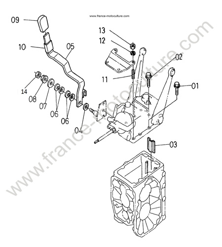 Levier position KUBOTA B2400
