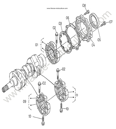 Palier vilebrequin KUBOTA B2400