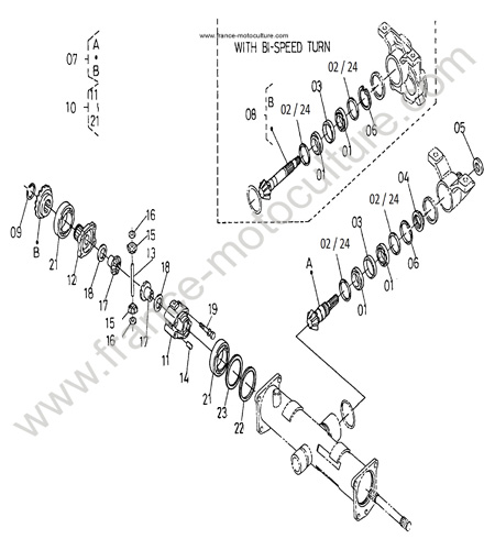 Differentiel AV KUBOTA B2400