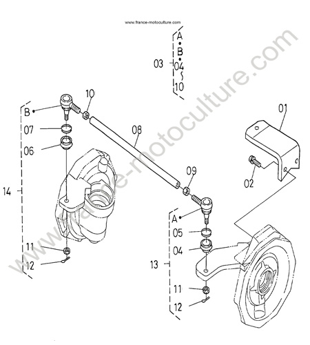 Barre accouplement KUBOTA B2400
