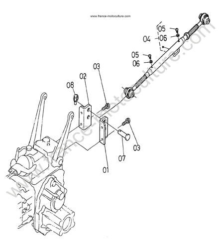 Barre poussée KUBOTA B2400