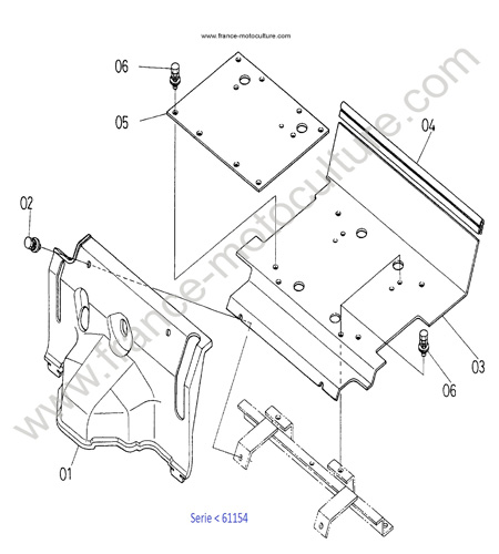 Support siège 1 KUBOTA B2400