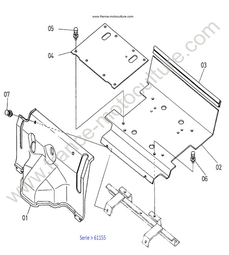 Support siège 2 KUBOTA B2400