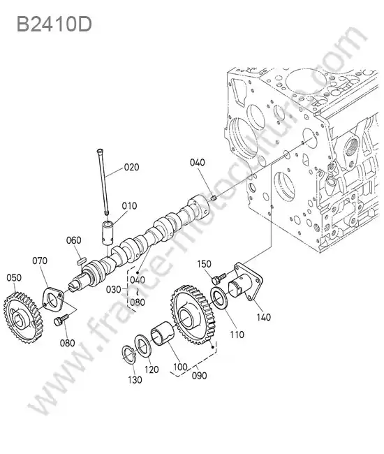 Arbre cames KUBOTA B2410