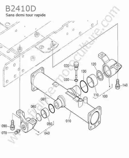 KUBOTA - B2410 : Carter pont avant (sans demi-tour)